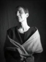 Bill Viola, Catherine's Dream, 2002, black and white video on LCD flat panel mounted on wall, installation plans and instructions, equipment list, DVD disc and digital Betacam Master tape