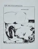 No Title (Kryptonite kisses) by Raymond Pettibon, 1990, ink on paper, offered Oct 2018