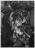 Robert Longo, Study of Weeping Woman, 1937 (After Picasso), 2014, ink and charcoal on vellum