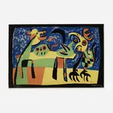 Joan Miró, Le chien aboyant à la lune, 1952, lithograph in colors on Arches