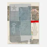 Robert Rauschenberg, Back Out (from the Suite of Nine Prints portfolio), 1979, offset lithograph and screenprint in colors with fabric collage
