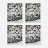 Jonathan Borofsky, Four works, 1989, lithograph in colors