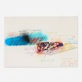 Michael Heizer, Dragged Mass, 1983, lithograph, screenprint and etching in colors
