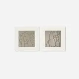 Alex Katz, Untitled #2; Untitled #20 (two works from the Gloria portfolio), 2005, etching on Zerkall Ingres paper