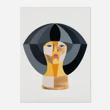Derrick Adams, Style Variation 5 (Fringe), 2023, screenprint in colors and archival inket on Somerset Museum Rag Radiant White