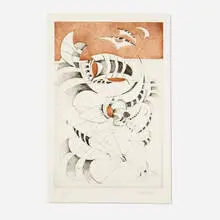 Lee Bontecou, Untitled (from the National Collection of Fine Arts portfolio), 1967, etching and aquatint in colors on Samuel Flax