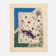 Betye Saar, LA Energy (Mural site: 5th St. between Flower & Grand), 1983, lithograph in colors