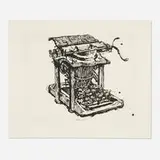 William Kentridge, Large Typewriter, 2003, etching and aquatint