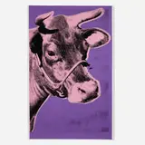 Cow by Andy Warhol, 1976, screenprint in colors on wallpaper, sold May 2025