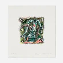 Elizabeth Murray, Flying A, 1995, screenprint, lithograph and intaglio in colors on Lana Lanaquarelle Watercolor