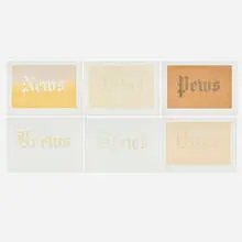 Ed Ruscha, News, Mews, Pews, Brews, Stews & Dues, 1970, screenprint in colors