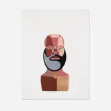 Derrick Adams, Style Variation 4 (Beard) (from the Beauty World series), 2020, screenprint in colors and inkjet