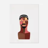 Derrick Adams, Style Variation 2 (Waves) (from the Beauty World series), 2020, screenprint in colors and inkjet