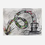 Untitled by Carlos José Alfonzo Espina, c. 1985, mixed media on paper, sold Apr 2025