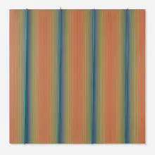 Darío Pérez-Flores, Prochromatique No. 347, 1997, acrylic on canvas mounted to wood with kinetic metal elements
