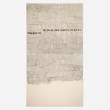 Luis Hernández Mellizo, Ni el Pretérito, ni el Presente (from Un pueblo (fragmentos de un discurso político)), 2009, crayon rubbing on fabric