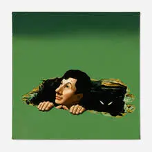Marco Mojica, Sin título (Cattelan), 2009, oil on canvas