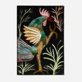 Francisco 'Chico' da Silva, Rooster, 1978, gouache and tempera on canvas