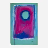 Rex Ashlock, Untitled Blue Moon, 1963, gouache on paper