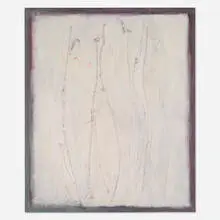 Adja Yunkers, Bal des pendus IV, 1977, rope, oil on canvas, wood
