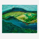 William Wheeler, Tomales Bay with Mt. Saint Helena, 1992, oil on canvas