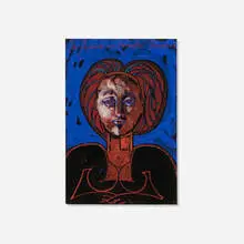 James Jarvaise, La Femme au chambre, 1983, watercolor on paper
