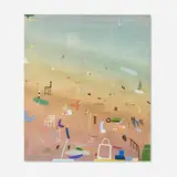 Mariel Capanna, Quilt, Cookie Dough, Chimney, Snow, 2022, oil, wax, chalk on panel