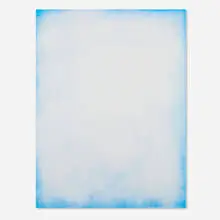 Thomas Wachholz, Blau 100/0/0/0, 2013, solvent inkjet print and alcohol on canvas