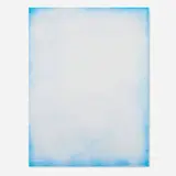 Thomas Wachholz, Blau 100/0/0/0, 2013, solvent inkjet print and alcohol on canvas