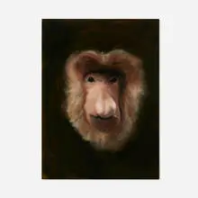 Hugo Wilson, Head Study (Monkey), 2011-12, oil on panel