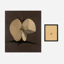 Thomas Zipp, Lyserg (diptych), 1986, acrylic and oil on canvas, graphite on paper