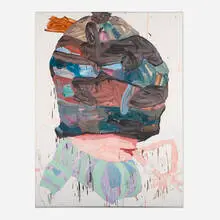 Jose Lerma, With Winter Hat and Chewing, 2003, oil and charcoal on canvas