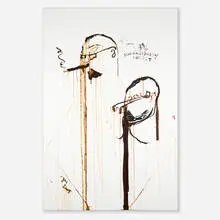 Jonathan Meese, Jorg Immendorff (Die Medusa des Parteijuhrens), 2005, oil on canvas