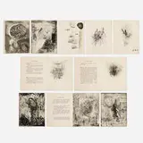 Contre Terre by Rene de Solier, Germaine Richier, and Pierre Gonin, 1958, bound book with twenty-four etchings, sold Dec 2025