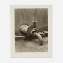 Pipe Detail: Coal Mine by Bernd and Hilla Becher, 1990-91, duotone offset lithograph, sold Dec 2025