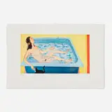 Sarah McEneaney, Beneficial Bath, 2002, etching with drypoint in colors