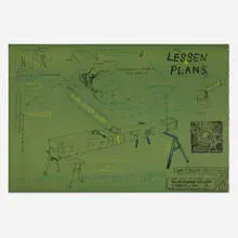 William T. Wiley, Lesson Plans (seventy-four works), 1973, lithograph in colors