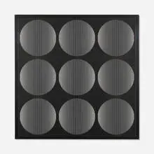 Julian Stanczak, Solar, 1973, screenprint in colors and foil on steel