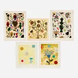 Dan Rizzie, Five works, 1998, lithograph in colors with collage elements