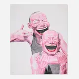 Yue Minjun, Untitled (Smile-ism No. 14), 2006, lithograph in colors