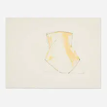 Joel Shapiro, Untitled (Naples Yellow), 1980, lithograph in colors on Arches