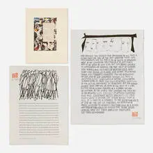 Ben Shahn, Three works, c. 1965, lithograph; lithograph in colors
