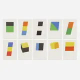 Ellsworth Kelly, Ten Lithographs sample portfolio, 1970, offset lithograph in colors