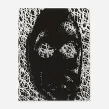 Adam Pendleton, Untitled (Mask), 2020, screenprint; bound printed paper