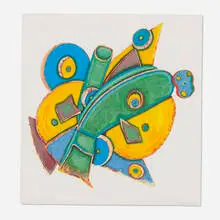 Elizabeth Murray, The Clock, 1993, screenprint in colors