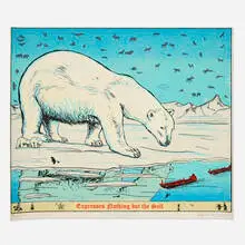 Enrique Chagoya, Expresses Nothing but the Self, 2015, lithograph in colors
