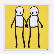 Stik, Holding Hands (Yellow), 2020, offset lithograph in colors