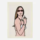 Julian Opie, Ruth Smoking 3, 2005, Lambda print on Fujicolor digital archival