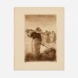 Camille Pissarro, Les faneuses (from Théodore Duret's Histoire des peintres impressionistes), etching