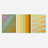 Richard Anuszkiewicz, The Eyes See More; Burning Bright; Grandeur (three works from the Inward Eye portfolio), 1970, screenprint in colors